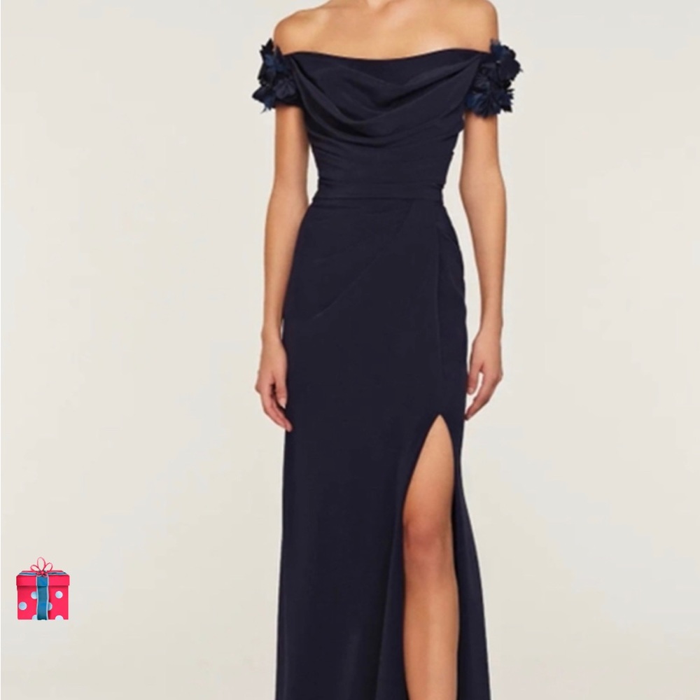 Black formal off shoulder gown new